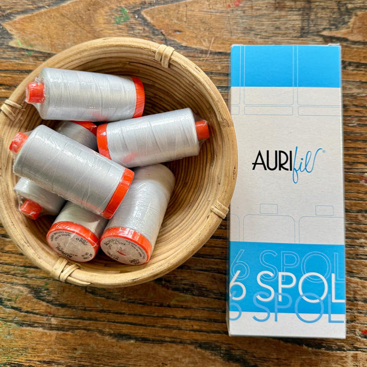 Pack of SIX large Aurifil Threads