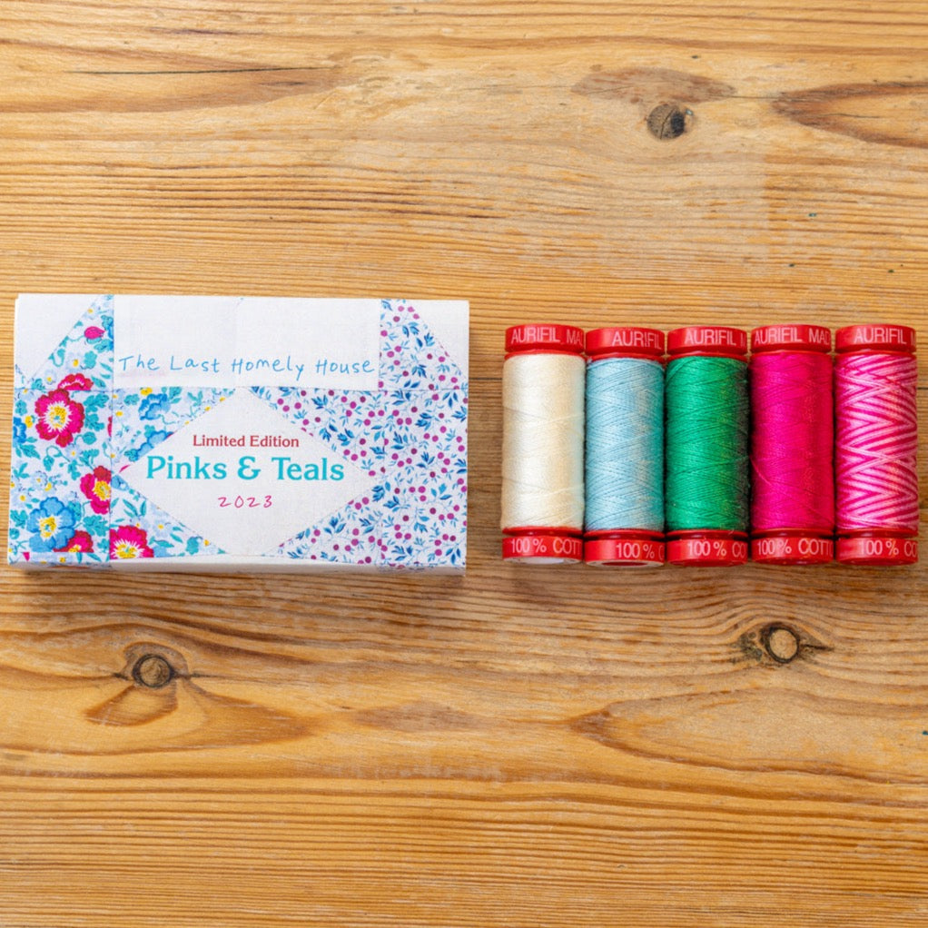 Limited Edition Pinks & Teals Aurifil Thread Box